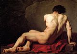 Jacques-Louis David - Male Nude known as Patroclus painting